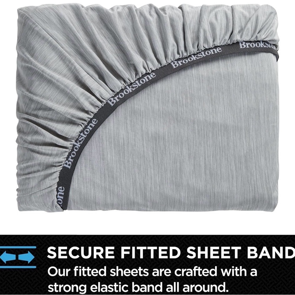 Brookstone Gray Comfort Sheet Set - Picture 5 of 8
